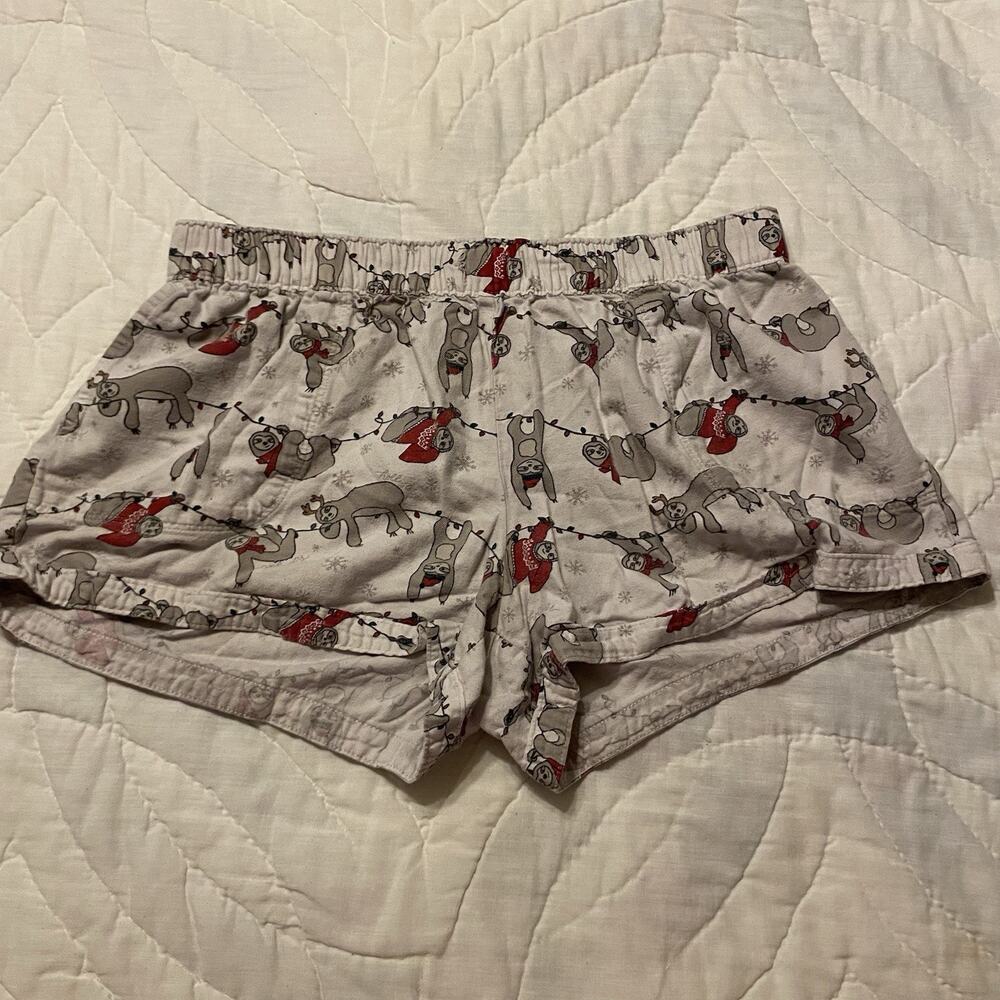 Hollister California Women's Sleep/Lounge Shorts Medium Sloths
